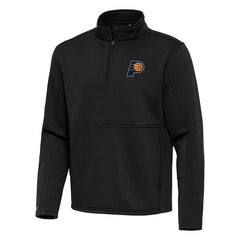 Indiana Pacers Antigua Twist Quarter-Zip Pullover Top - Black