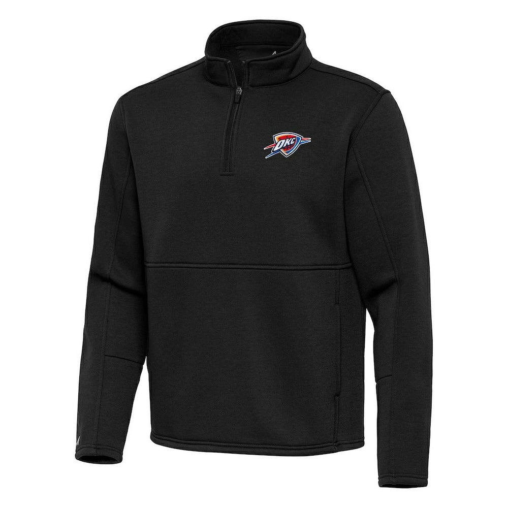 Oklahoma City Thunder Antigua Twist Quarter-Zip Pullover Top - Black