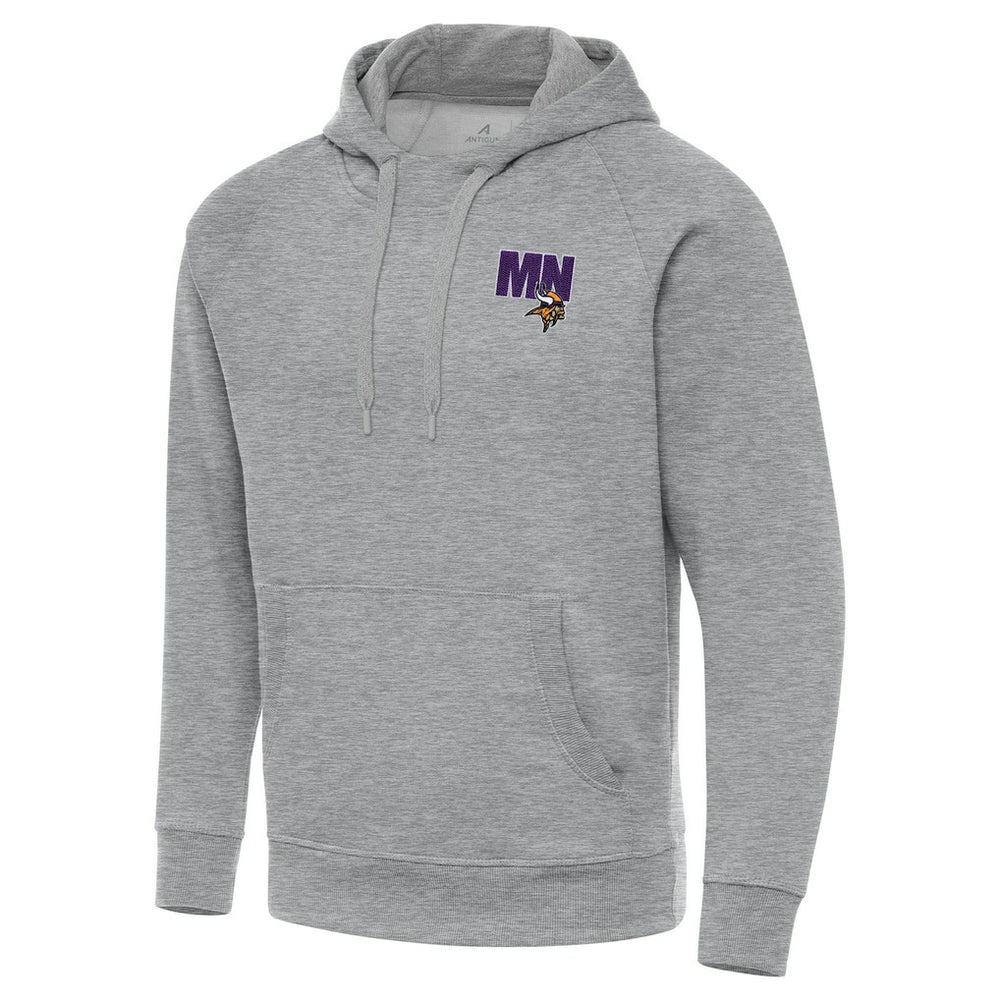 Men's Minnesota Vikings Antigua Victory Pullover Hoodie - Heather Gray Hoodies
