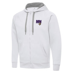 Men's Minnesota Vikings Antigua Victory Full-Zip Hoodie - White Hoodies