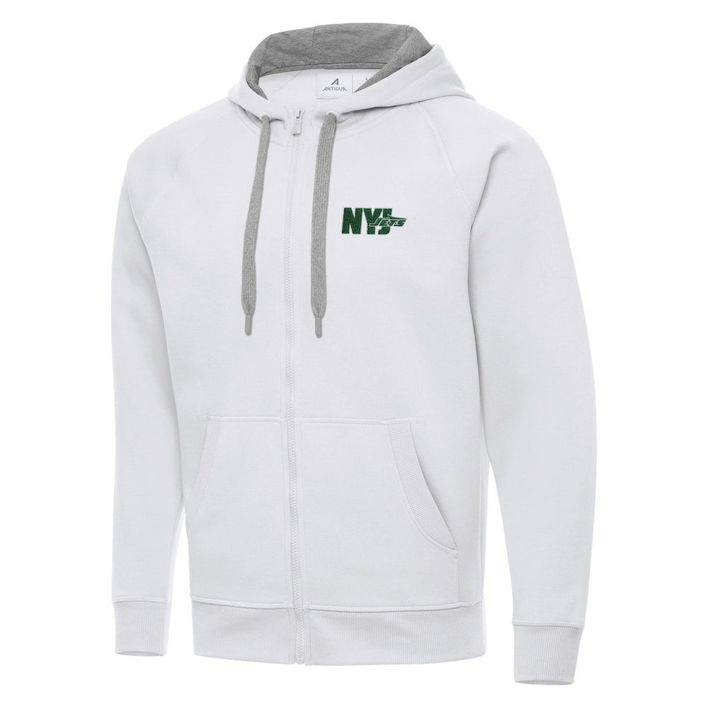 Men's New York Jets Antigua Victory Full-Zip Hoodie - White Hoodies