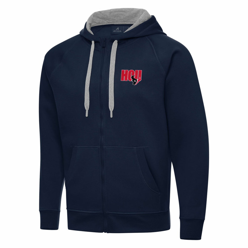 Men's Houston Texans Antigua Victory Full-Zip Hoodie - Navy Hoodies