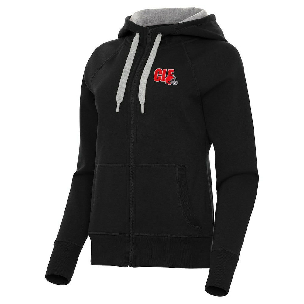 Cleveland Browns Antigua Women's Victory Full-Zip Hoodie - Black Hoodies