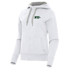 New York Jets Antigua Women's Victory Full-Zip Hoodie - White Hoodies