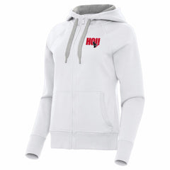 Houston Texans Antigua Women's Victory Full-Zip Hoodie - White Hoodies