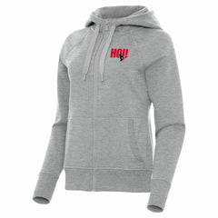 Houston Texans Antigua Women's Victory Full-Zip Hoodie - Heather Gray Hoodies