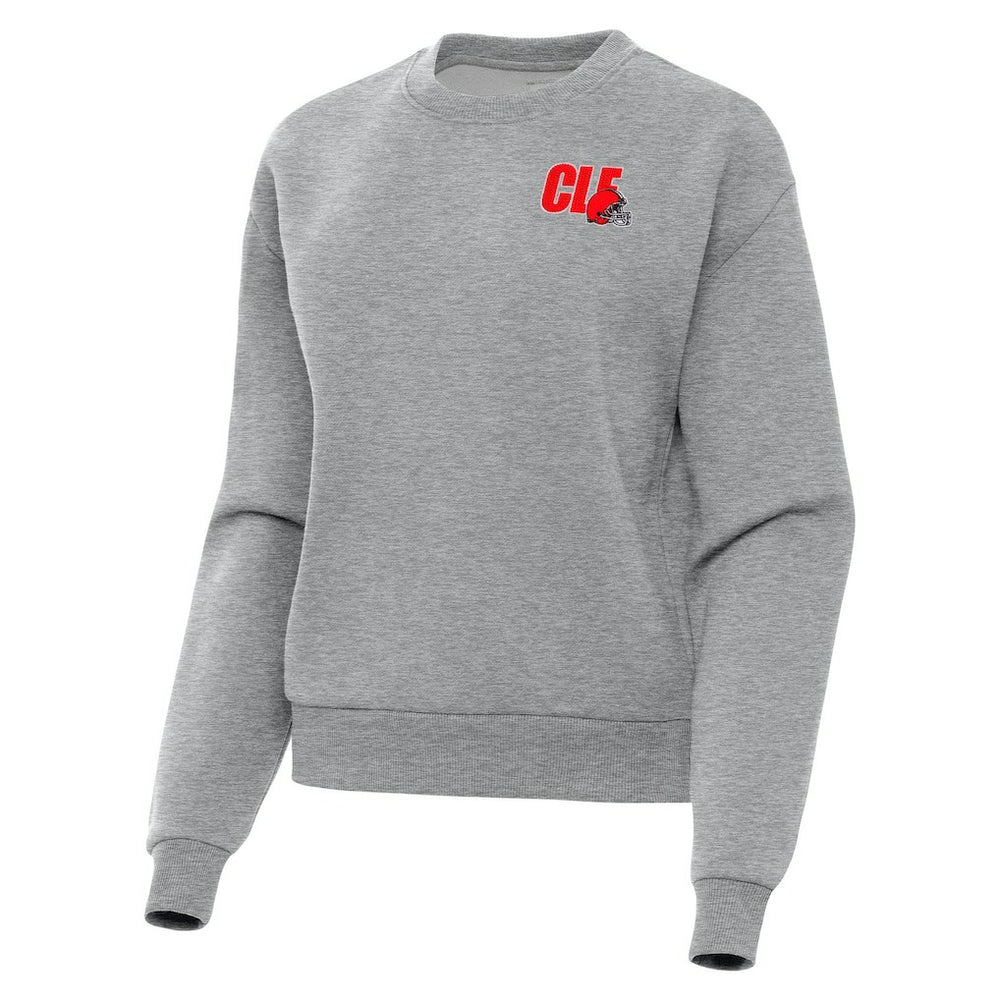 Cleveland Browns Antigua Women's Victory Pullover Sweatshirt - Heather Gray Pullover