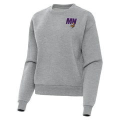 Minnesota Vikings Antigua Women's Victory Pullover Sweatshirt - Heather Gray Pullover
