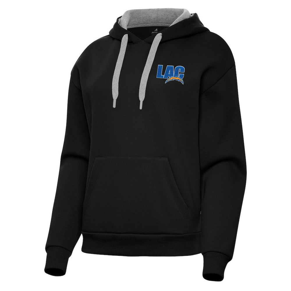 Los Angeles Chargers Antigua Women's Victory Pullover Hoodie - Black Hoodies