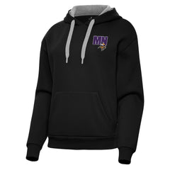 Minnesota Vikings Antigua Women's Victory Pullover Hoodie - Black Hoodies