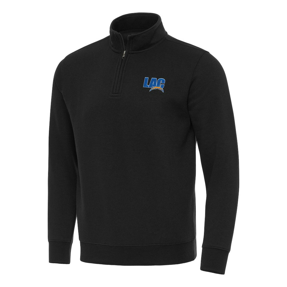 Los Angeles Chargers Antigua Men's Victory Quarter-Zip Sweatshirt - Black Sweatshirts