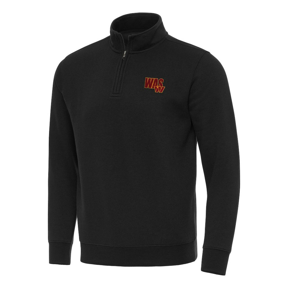 Washington Commanders Antigua Men's Victory Quarter-Zip Sweatshirt - Black Sweatshirts
