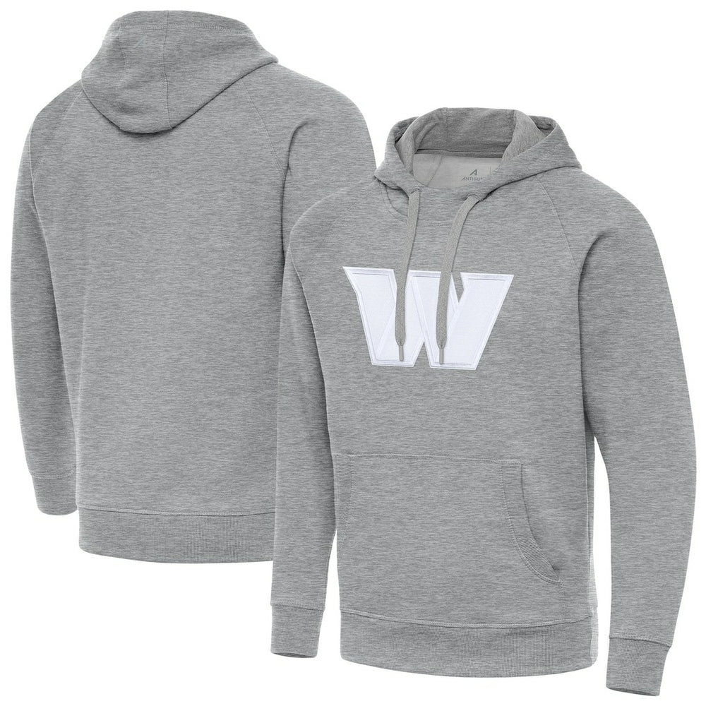 Washington Commanders Antigua Victory Pullover Hoodie - Heather Gray Hoodies