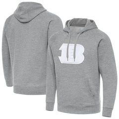 Cincinnati Bengals Antigua Victory Pullover Hoodie - Heather Gray Hoodies