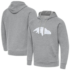 Baltimore Ravens Antigua Victory Pullover Hoodie - Heather Gray Hoodies