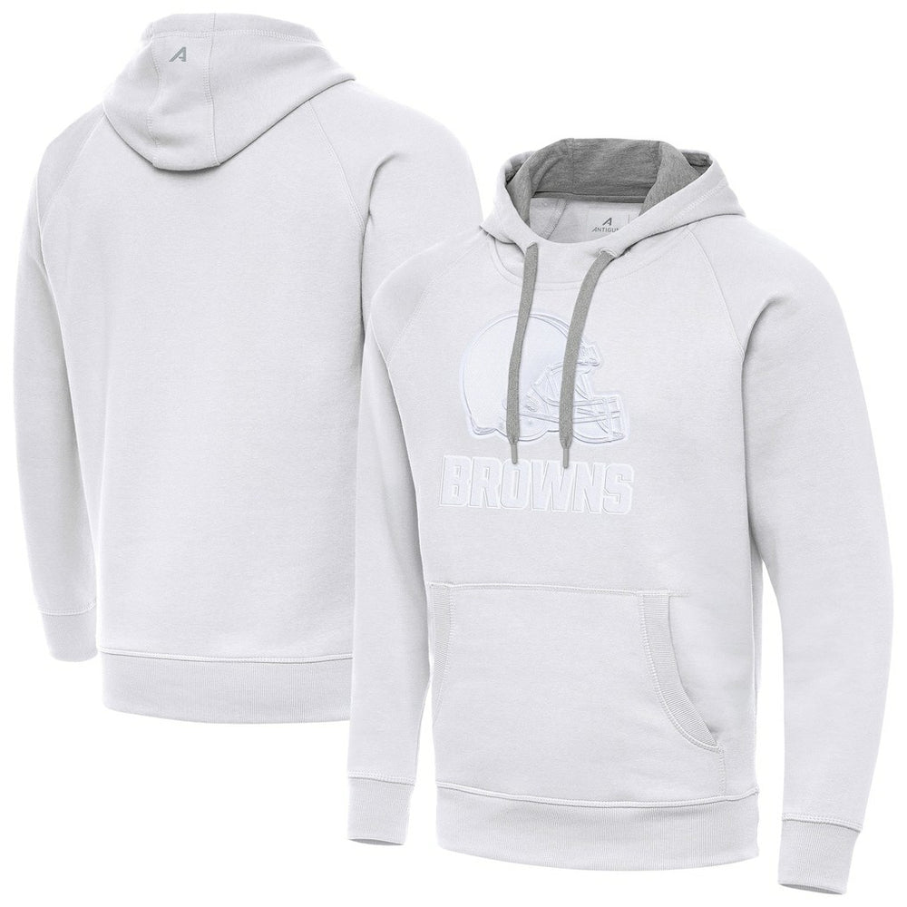 Cleveland Browns Antigua Victory Pullover Hoodie - White Hoodies