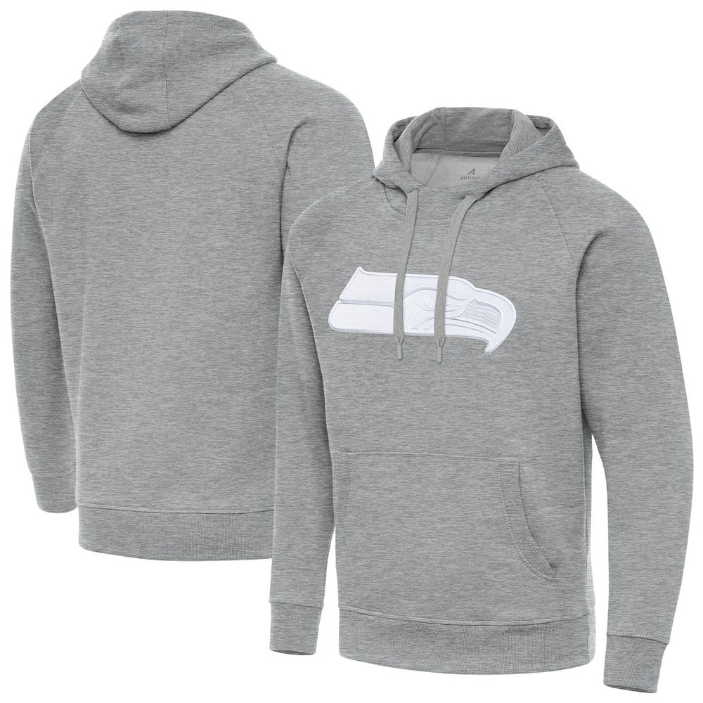 Seattle Seahawks Antigua Victory Pullover Hoodie - Heather Gray Hoodies