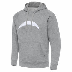 Los Angeles Chargers Antigua Victory Pullover Hoodie - Heather Gray Hoodies