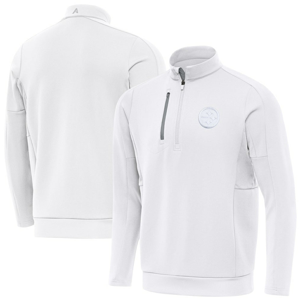 Pittsburgh Steelers Antigua Generation Quarter-Zip Jacket - White Jackets