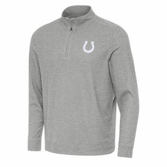 Indianapolis Colts Antigua Subtle Quarter-Zip Jacket - Heather Gray Jackets
