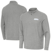 Seattle Seahawks Antigua Subtle Quarter-Zip Jacket - Heather Gray Jackets
