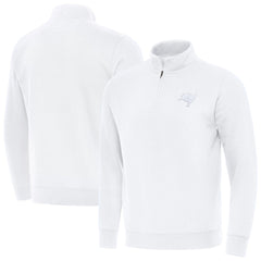 Tampa Bay Buccaneers Antigua Victory Quarter-Zip Top - White Tops