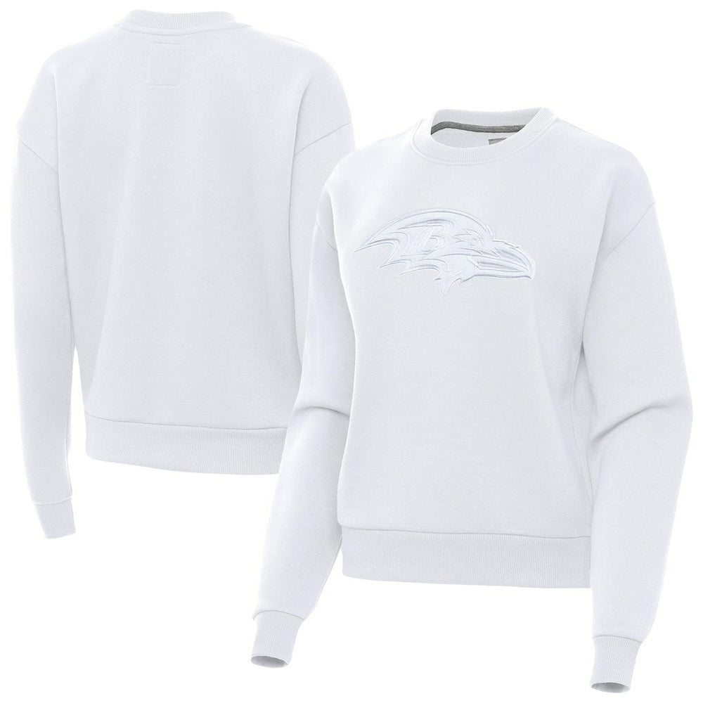 Baltimore Ravens Antigua Women's Victory Pullover Sweatshirt - White Pullover