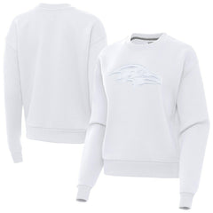 Baltimore Ravens Antigua Women's Victory Pullover Sweatshirt - White Pullover