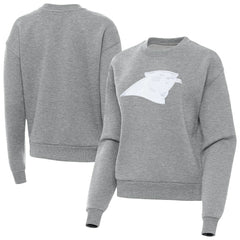 Carolina Panthers Antigua Women's Victory Pullover Sweatshirt - Heather Gray Pullover