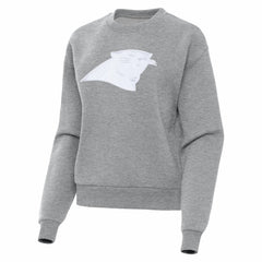 Carolina Panthers Antigua Women's Victory Pullover Sweatshirt - Heather Gray Pullover