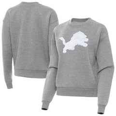 Detroit Lions Antigua Women's Victory Pullover Sweatshirt - Heather Gray Pullover