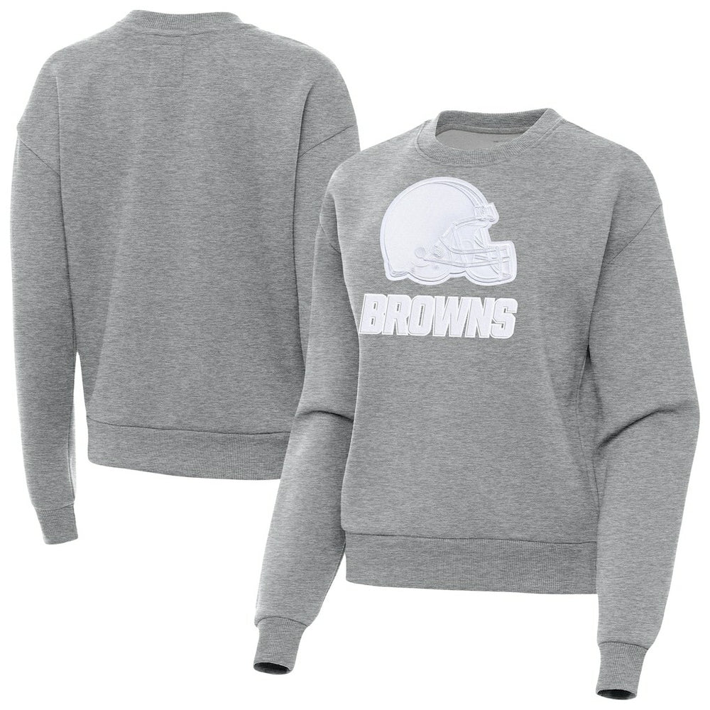 Cleveland Browns Antigua Women's Victory Pullover Sweatshirt - Heather Gray Pullover