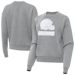 Cleveland Browns Antigua Women's Victory Pullover Sweatshirt - Heather Gray Pullover