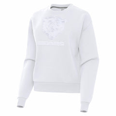 Chicago Bears Antigua Women's Victory Pullover Sweatshirt - White Pullover