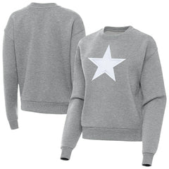 Dallas Cowboys Antigua Women's Victory Pullover Sweatshirt - Heather Gray Pullover