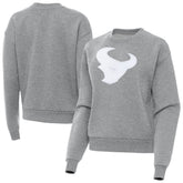 Houston Texans Antigua Women's Victory Pullover Sweatshirt - Heather Gray Pullover