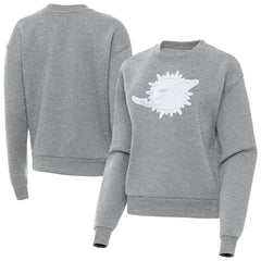 Miami Dolphins Antigua Women's Victory Pullover Sweatshirt - Heather Gray Pullover