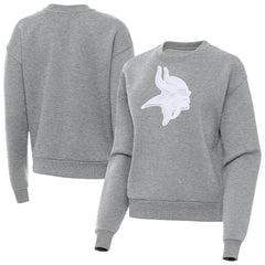 Minnesota Vikings Antigua Women's Victory Pullover Sweatshirt - Heather Gray Pullover