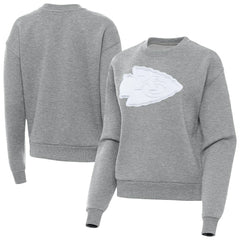 Kansas City Chiefs Antigua Women's Victory Pullover Sweatshirt - Heather Gray Pullover