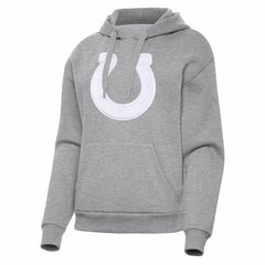 Indianapolis Colts Antigua Women's Victory Pullover Hoodie - Heather Gray Hoodies