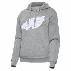 Philadelphia Eagles Antigua Women's Victory Pullover Hoodie - Heather Gray Hoodies
