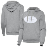San Francisco 49ers Antigua Women's Victory Pullover Hoodie - Heather Gray Hoodies
