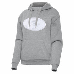 San Francisco 49ers Antigua Women's Victory Pullover Hoodie - Heather Gray Hoodies