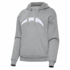 Los Angeles Chargers Antigua Women's Victory Pullover Hoodie - Heather Gray Hoodies
