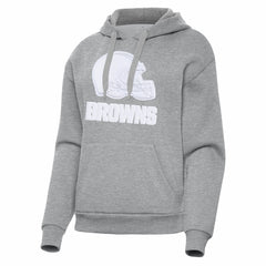 Cleveland Browns Antigua Women's Victory Pullover Hoodie - Heather Gray Hoodies