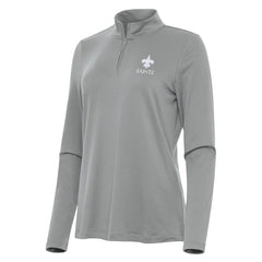 New Orleans Saints Antigua Women's Reprocess Quarter-Zip Top - Gray Tops