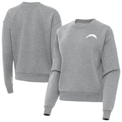 Los Angeles Chargers Antigua Women's Victory Crew Pullover Sweatshirt - Heather Gray Pullover