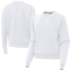 Washington Commanders Antigua Women's Victory Crew Pullover Sweatshirt - White Pullover