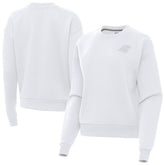 Carolina Panthers Antigua Women's Victory Crew Pullover Sweatshirt - White Pullover