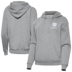 Chicago Bears Antigua Women's Victory Pullover Hoodie - Heather Gray Hoodies